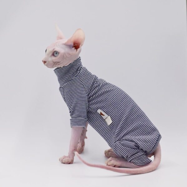 Sphynx Cat Clothes 4 legs Pure Cotton Comfortable Stretch Hairless Cat Clothes, Devon Clothes, Kornish Clothes and Small Cats (X-Large) - Image 5