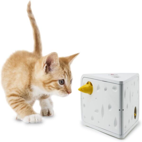 PetSafe Cheese - Interactive, Electronic Cat Toy - Peek-A-Boo Mouse Hunt Game - Hide and Seek for Bored and Anxious Cats - Kitten Teaser Toy - Automated Cat Toy for Cat Enrichment and Exercise - Image 3