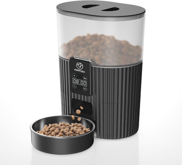 Automatic Cat Feeder, 3.5L Programable Automatic Pet Feeder for cats & dogs, Timed Cat Food Dispenser with Customize Feeding Schedule, 1-10 Meals Per Day Dual Power Supply Auto Cat Feeder