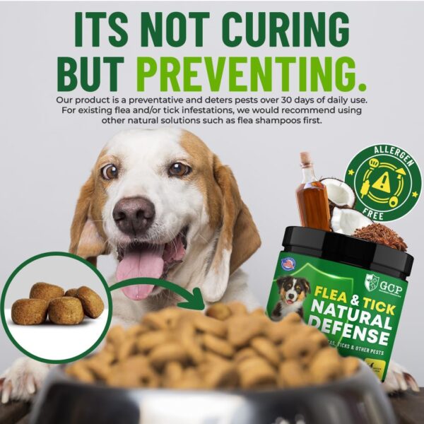 Flea and Tick for Dogs Chewable Pills - No Harsh Chemicals - 100 Chicken Flavored Treats - Guardian's Choice Pets Brand - Tasty Chews Dogs Love - Flea Pills for Dogs - Image 5