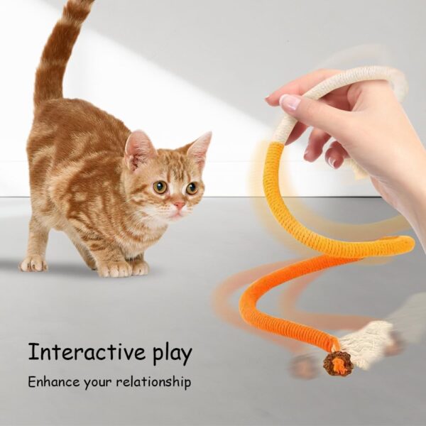 PAZ'S GIFT Cat chew Toy Cat Toys Cat Kick Toys, Cat Rope Toys for Indoor Cat Interaction Cat and Kitten Teething Chew Toys for Aggressive Chewing Teeth Cleaning Cat Dental Toys 3 Pack - Image 5