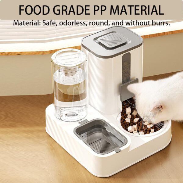 Automatic Cat Feeder with Food Dispener and Water Dispener,Big Capacity Gravity Automatic Pet Feeding & Watering Dispenser Supplies for Small Dog and All Types of Cats. - Image 2