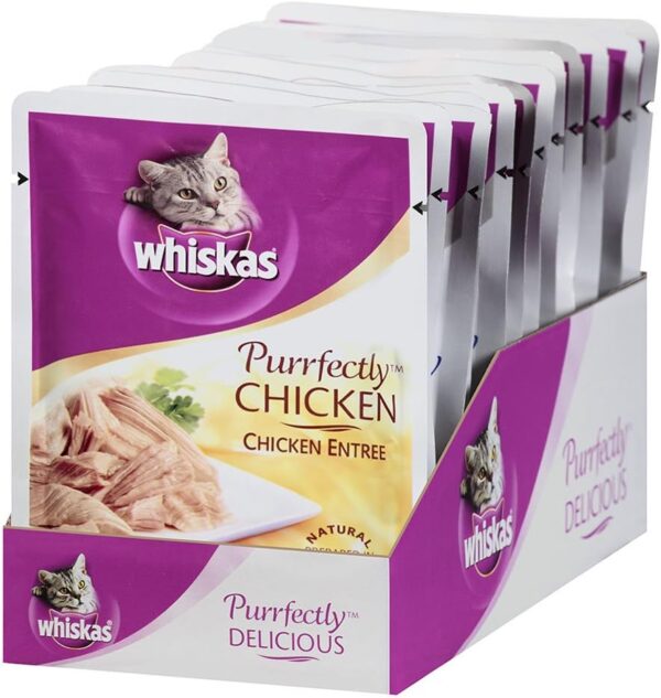 WHISKAS PURRFECTLY Chicken Wet Cat Food Chicken Entree Flavor 3 Ounces (Pack of 24) - Image 4