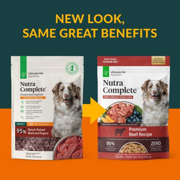 ULTIMATE PET NUTRITION Nutra Complete, 100% Freeze Dried Veterinarian Formulated Raw Dog Food with Antioxidants Prebiotics and Amino Acids, (1 Pound, Beef) - Image 6