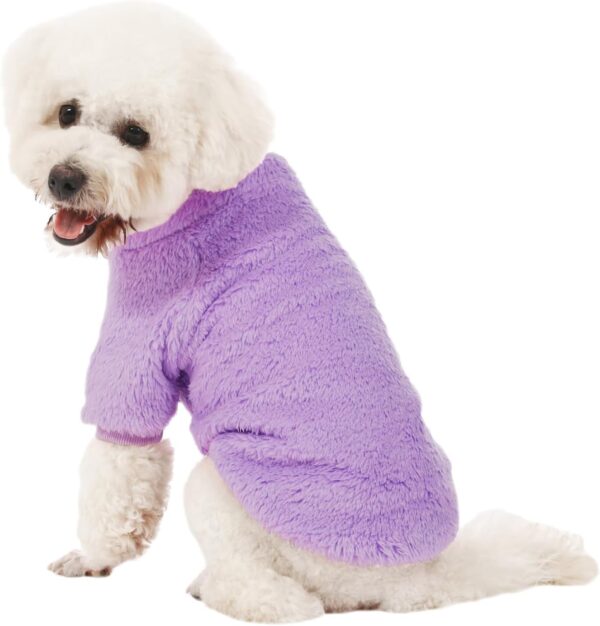 Dog Sweater, 3 Pack Dog Sweaters for Small Dogs, Dog Clothes for Small Dogs Girl Boy, Ultra Soft and Warm Puppy Sweater Dog Coat for Winter Christmas (Small, Pink+Purple+Peach) - Image 7