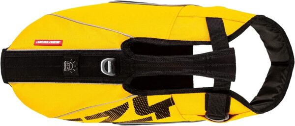 EZYDOG DFD X2 Dog Life Jacket - Adjustable Swimming Life Vest with Continuous Neck Flotation, Reflective Trim, & Grab Handle (Small, Yellow) - Image 7