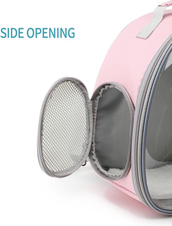 Small Animal Carrier Backpack Space Capsule Bubble Window Carrier Backpack for Lizard Guinea Pig (Pink) - Image 7