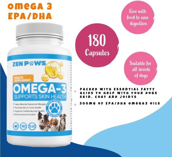 Omega 3 Fish Oil for Dogs - 180 Count Tablet Treats – Helps Shedding, Skin Allergy, Itch and Dry Skin Relief, Hot Spots - Joint Health - Skin and Coat Supplement - Salmon Oil - Duck Flavor - Image 6