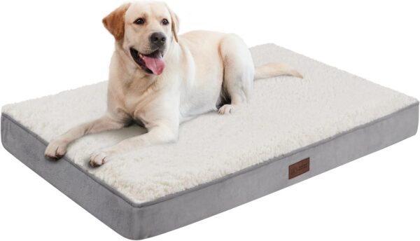 Large Dog Crate Bed 36" x 24", Orthopedic Dog Beds for Large Dogs with Removable Washable Cover, Waterproof Lining, Dog Beds Large Sized Dog