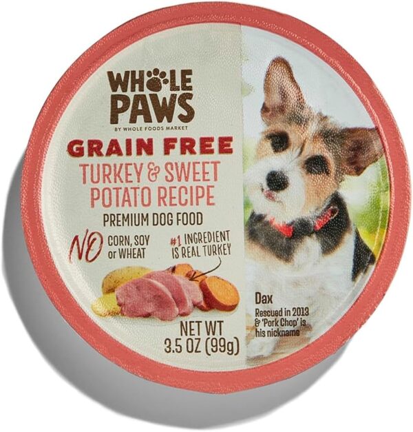 Whole Paws Grain Free Premium Dog Food, Turkey & Sweet Potato Recipe, 3.5 Oz