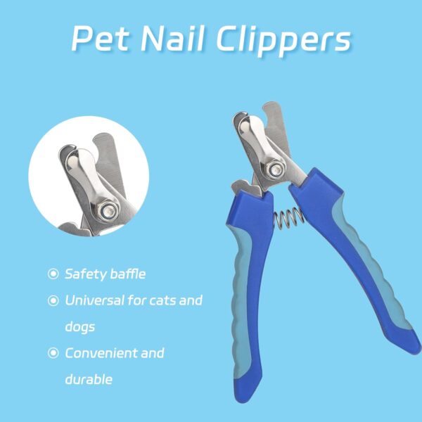 6-piece set of pet grooming scissors and nail clippers - professional dog and cat nail clipper set, equipped with grooming scissors and nail clippers - suitable for pet dogs and cats - Image 4