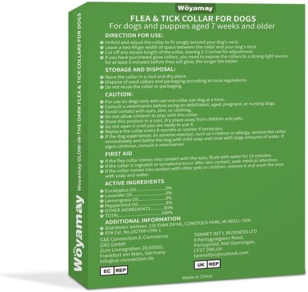 4 Pack Flea Collar for Dogs, Natural Flea and Tick Collar for Dogs, 8-Month Flea and Tick Prevention for Dogs, Dog Flea & Tick Control, Water Resistant Dog Flea Collar for Dogs, Black - Image 8