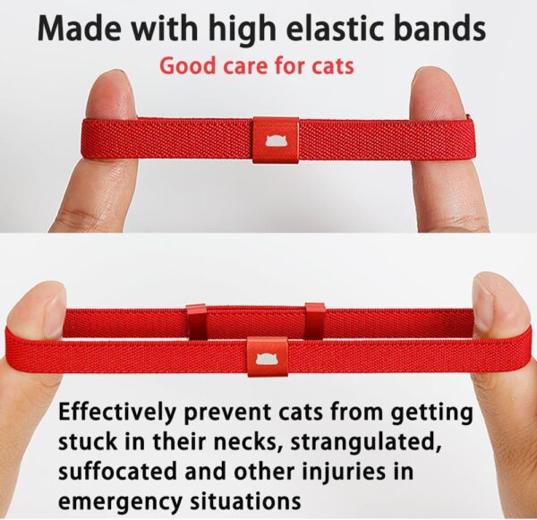 High Elasticity Cat Collar Only 0.18oz(5g). Using Aviation Aluminum ，Simple and Lightweight (Sky Blue) - Image 3