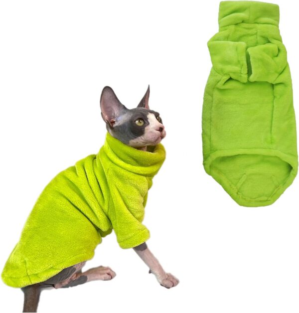 Sphynx Hairless Cats Clothes, Breathable Warm Cats Shirt Hairless Cats Solid Color T-Shirt for Spring Summer Autumn, Cute Cat Wear Clothes Vest Shirts Pet Pajamas for Sphynx, Cornish Rex