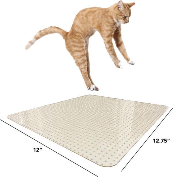 RESILIA Counter Top Protector Pet Deterrent Tiles - Pet-Free Training Mat, for Cats, Dogs, Rabbits, Indoor and Outdoor Use, Beige Color, 12 Inches x 12.75 Inches, 2 Pack - Image 3