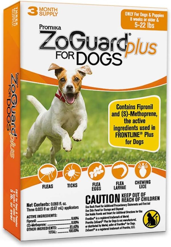 Plus Flea and Tick Prevention for Dogs (Small - 5-22 lb)