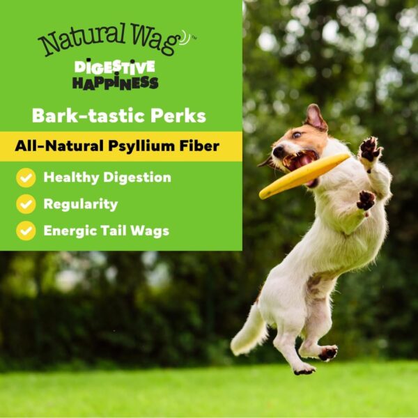 Natural Wag Digestive Happiness for Digestion & General Health Supplement for Dogs - Psyllium Husk Fiber - Relieve Digestive Conditions, Optimize Stool, and Improve Health - Image 2