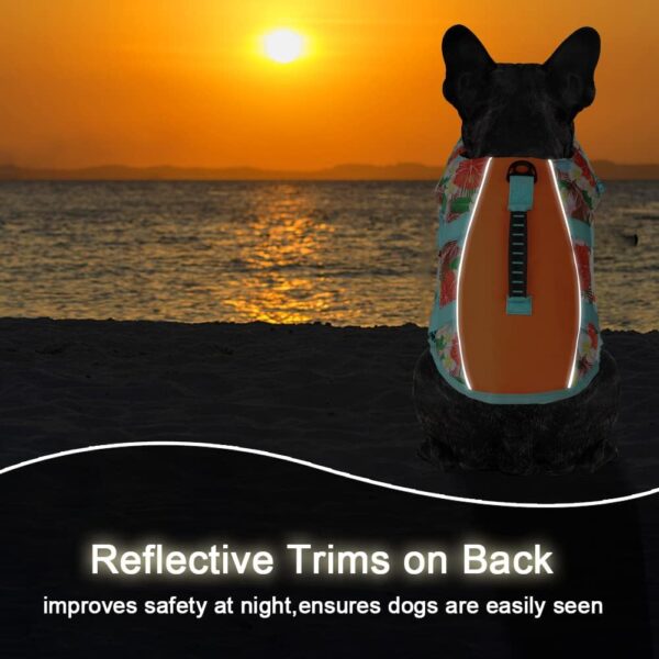 Ripstop Dog Life Jacket, Reflective & Adjustable Dog Swimming Vest with Handle, Dog Life Vests for Boating & Swimming, Pet Safety Life Preserver for Small Medium Large Dogs (Orange, XS) - Image 4