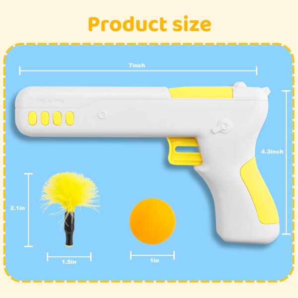 Juome Interactive Cat Toy Ball Launcher, Cat Feather Toy Shooter, Cat Ball Toys Shooting, Cat Toys for Bored Indoor Cats - Image 7