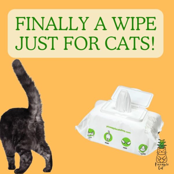 Grooming Wipes - Gentle Cat Cleaning Wipes - Hygienic Grooming Tool for Cats Ears, Paws, Bum, and Fur - Image 2