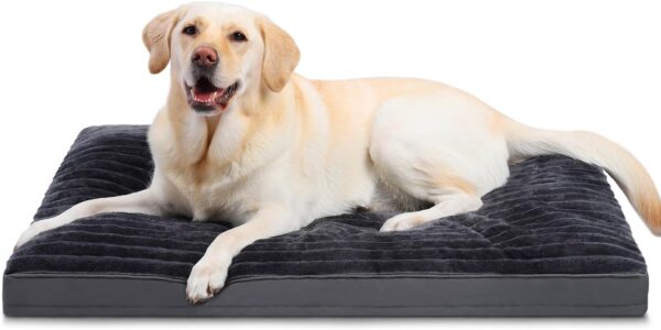 Vonabem Large Dog Bed Washable with Removable Cover Waterproof, Dog Crate Beds for XL Large Medium Small Dogs Cats, Soft Flannel Pet Beds Anti-Slip Kennel Pad 36 inch