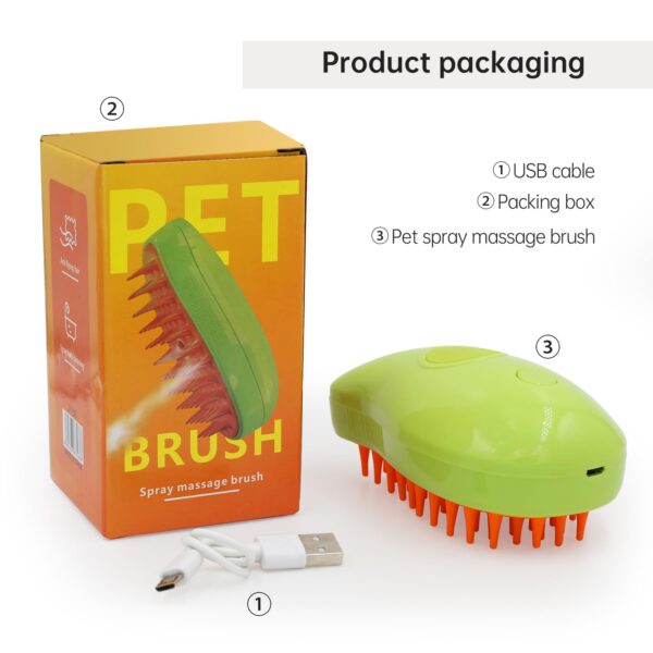 Cat Steam Brush for Shedding, 3 in 1 Cat Steamy Brush - Cat Hair Brush/Bath Brush/Cat Massager for Indoor Cats, Misty Brush Cat Comb with Steam, Multifunctional Pet Steaming Brush - Image 8