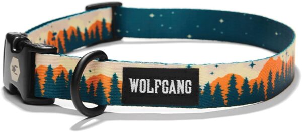 Wolfgang Premium Adjustable Dog Training Collar for Small Medium Large Dogs, Made in USA, Overland Print, Medium (1 Inch x 12-18 Inch)