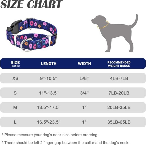 Martingale Collar for Dogs, Adjustable Soft Nylon Dog Collars with Special Design Cute Patterns for Small Medium Large Dog - Image 6