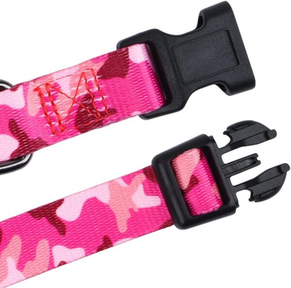 Rhea Rose Dog Collar Special Design Personalized soft collars Pink Camo Large - Image 4