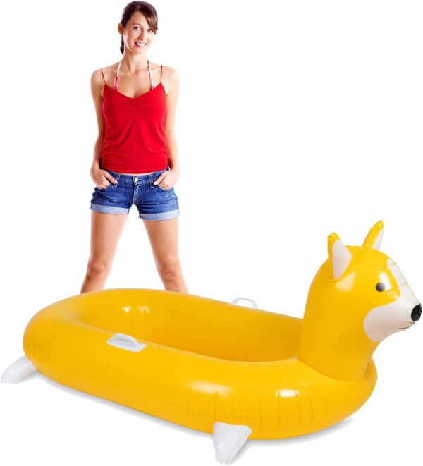 The Corgi Floatie (Corgi Pool Float) by KANYAN. Giant Inflatable Dog Pool Float (Dog Float). Funny Pool Floats (Party Float)