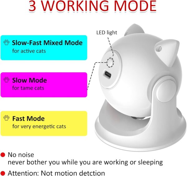 Automatic Cat Laser Toys, Interactive Laser Cat Toys for Indoor Cats/Kitty/Dogs, Cat Laser Toy Automatic - Image 3