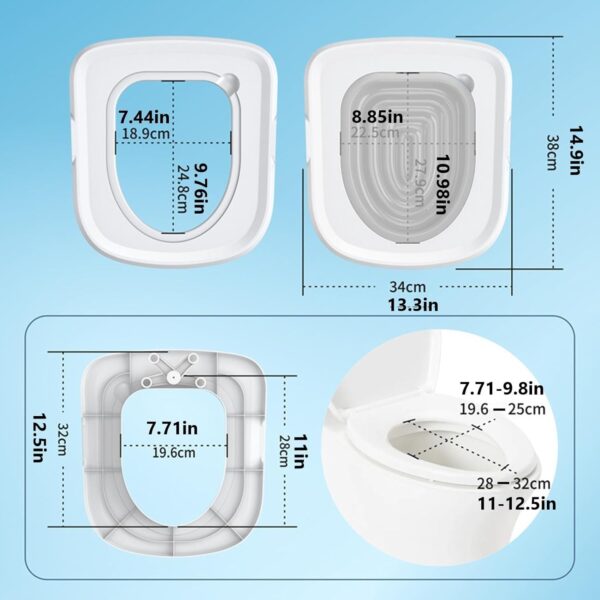 Cat Toilet Seat Training Kit,Removable Reusable Universal Cat Toilet Trainer,Home Urinal Seat Potty for Puppy & Small Pet - Image 3