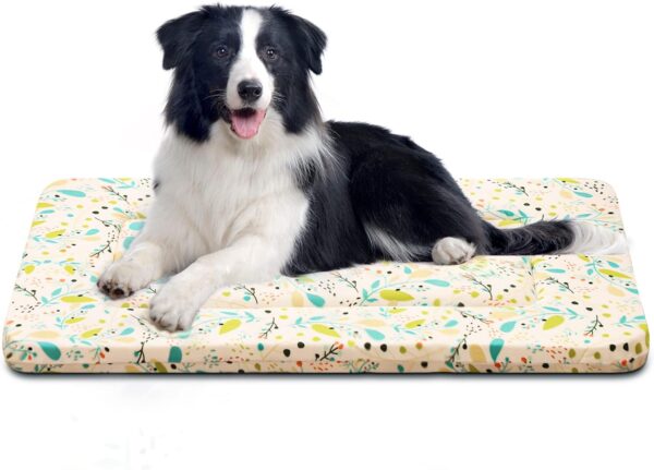 Magic Dog Random Color Large Dog Bed Dog Crate Bed Crate Pad, Super Soft Pancake Style Dog Bed Mat Kennel Pad for Dogs, Ideal for Pet Beds Machine Wash and Dryer Friendly, 36-Inch