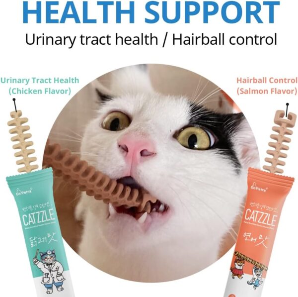 CATZZLE Cat Treats, Dental Chews for Indoor Cats, Cat Teeth Cleaning, Dental Care Snacks - Urinary Tract Health (Chicken Flavor), 5 Sticks (1.25 oz.) - Image 3