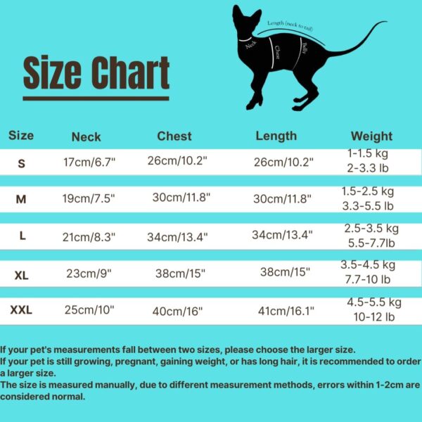 Sphynx Cat Clothes Cooling Shirt & Hat Summer Set, Breathable UPF Sun Protection for Devon Rex Sphynx Cats (L(5.5-8lbs)) - Image 2