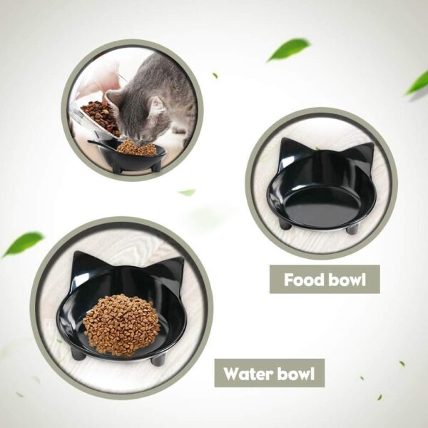 Skrtuan Cat Bowl Cat Food Bowls Non Slip dog Dish Pet Food Bowls Shallow Cat Water Bowl Cat Feeding Wide Bowls to Stress Relief of Whisker Fatigue Pet Bowl of Dog Cats Rabbit(Safe Food-grade) - Image 7