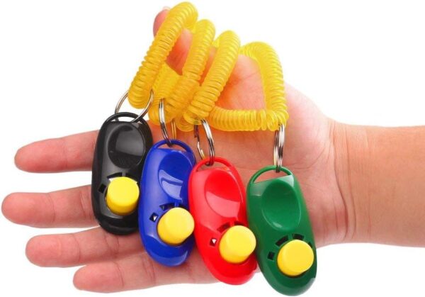 Coolrunner 7pcs 7 Color Universal Animal Pet Dog Training Clicker with Wrist Bands Strap, Assorted Color Dog Clickers for Pet Dog Training & Obedience Aid - Image 4