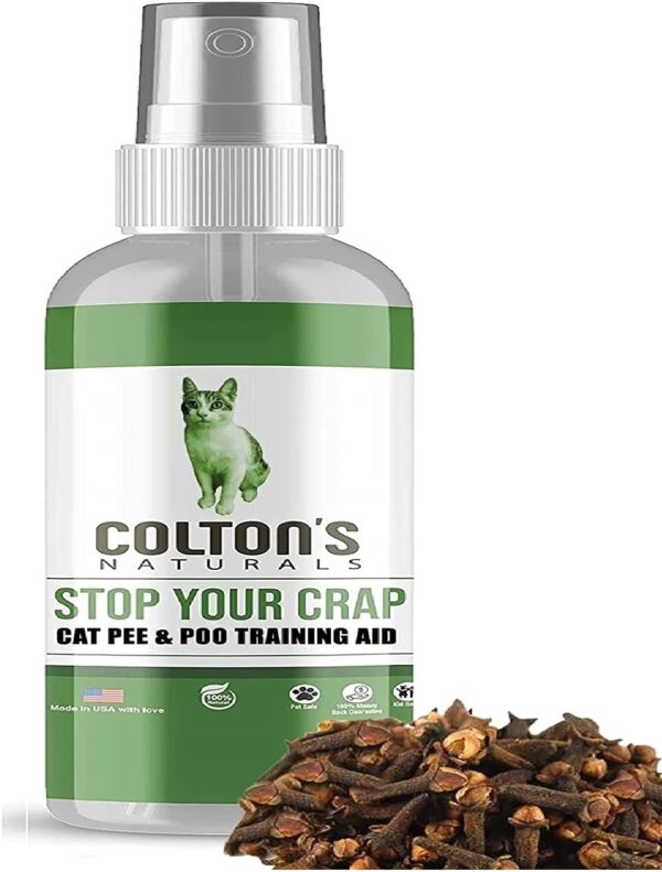 Colton's Naturals Cat Pee and Poop Spot Trainer- Train Your Pet Stop Peeing - Training Spray Aid Indoor +Outdoor 100% Natural (8 OZ)