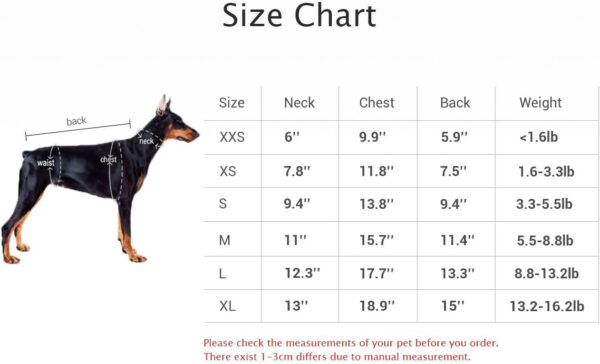 DroolingDog Dog Shirts Dog Clothes Dog T-shirt with Security Pattern Pet Shirts for Small Dogs Boy Puppy Vest, Small, Black - Image 3