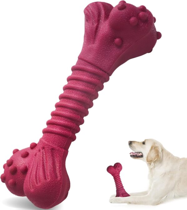 Dog Toys for Aggressive Chewers Tough Dog Chew Toys for Large Medium Dogs Breed Natural Rubber Spring Texture Pattern