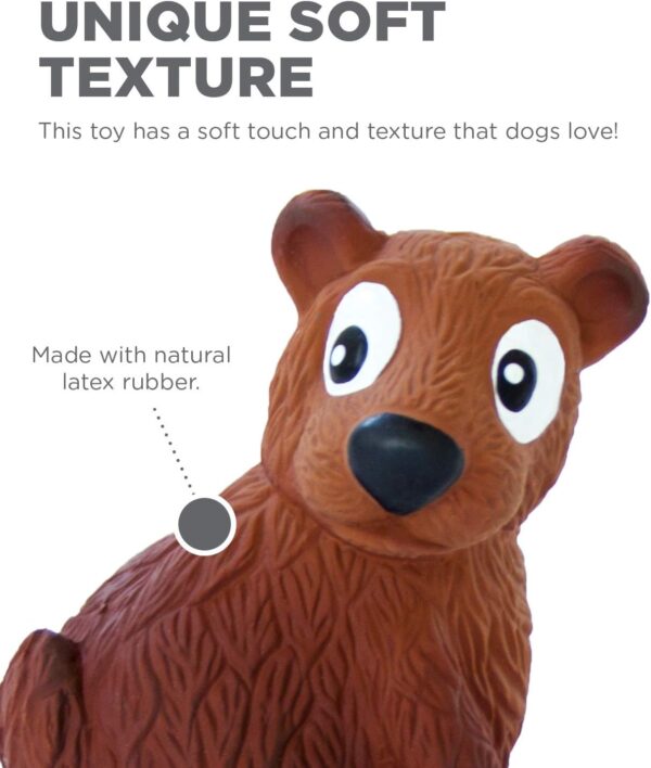 Outward Hound Tootiez Bear Grunting Latex Rubber Dog Toy, Small - Image 4