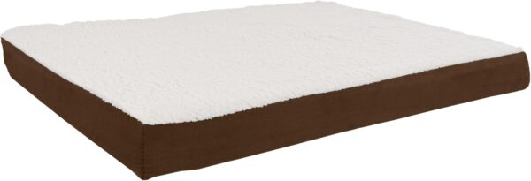 PETMAKER Orthopedic Dog Bed – 2-Layer Memory Foam Dog Bed with Machine Washable Sherpa Top Cover – 36x27 Dog Bed for Large Dogs up to 65lbs (Brown) - Image 7