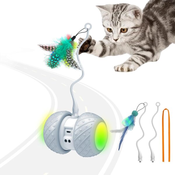 Automatic Cat Toys Interactive Feather Toys, Pet Exercise Electric Toys for Indoor Cats/Kitten with Feather - Image 7