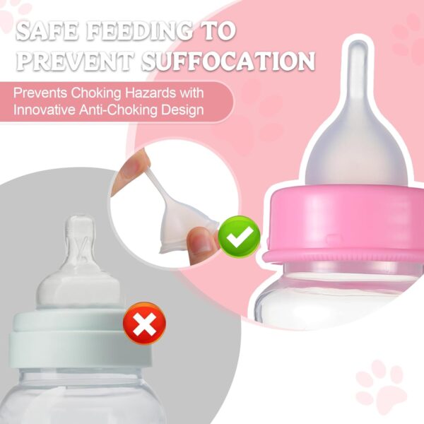 Kitten and Puppy Bottle Feeding Kit, puppy bottles for nursing: Provides unparalleled care, comfort and convenience for your cherished furry companion.pink-2.02oz(60ml) - Image 4