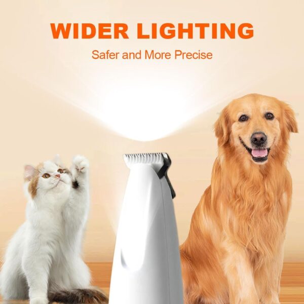 Pet Hair Trimmer With Led Light, 2024 New Pet MicroPrecision Trimmer Multifunctional Cat Dog Claw Trimmer Pet Hair Trimmer, Rechargeable Dog Clippers for Grooming Pet Hair Clippers Shaver (1Pack) - Image 3