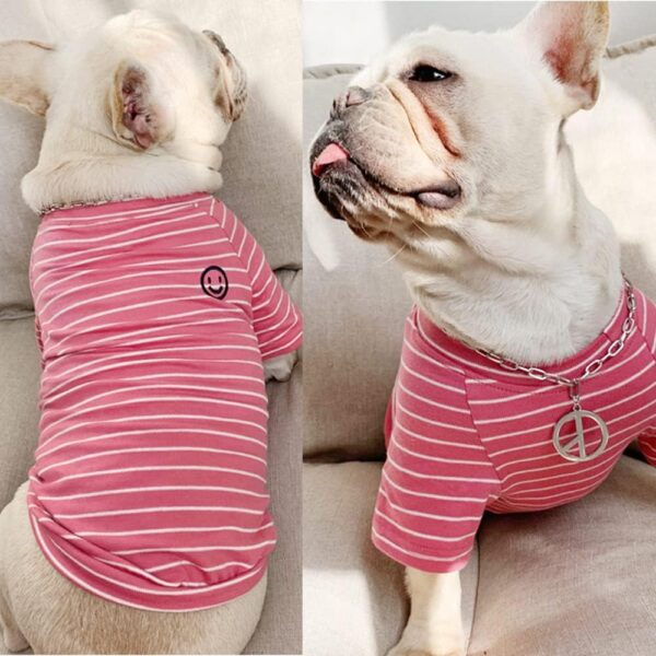 Matching Dog and Owner Clothes,Striped Dog shirts for Small Medium Large Dogs Cats,Mama and Pet Shirts are Sold Separately(for Pets,Pet-Pink,Pet L-Bust 17.3") - Image 3