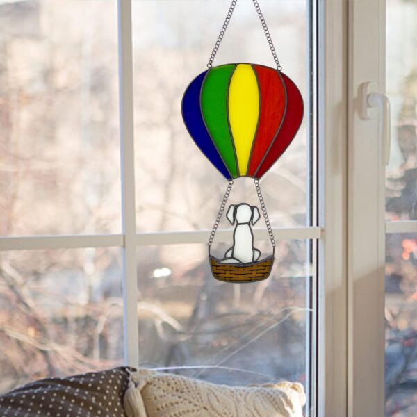 Loss of Dog Sympathy Gift, Rainbow Stained Glass Dog on Moon Suncatcher Window Hanging Dog Memorial Gifts for Pet Loss Gifts Pet Sympathy Gifts for Dogs Pet Memorial Gifts for Dog Lovers - Image 4