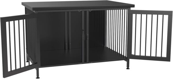 GDLF Double Dog Crate with Divider for 2 Small Dogs or 1 Dog, Furniture Style Kennel Indoor Cage with Removable Panel (Int.dims:36.2”Wx24.5”Dx21”H), Black - Image 8