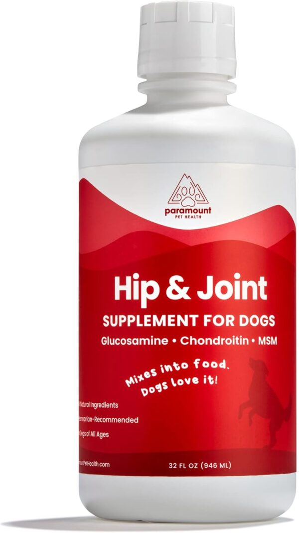 100% Natural Glucosamine for Dogs - 32oz Glucosamine Chondroitin for Dogs - Msm Dog Joint Supplement - Dog Glucosamine - Dog Hip and Joint Supplement - Joint Supplement for Dogs Made in USA (32 oz)