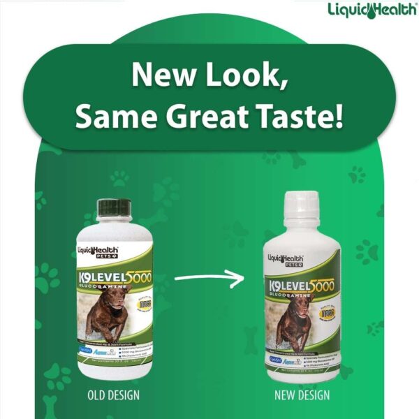LIQUIDHEALTH 32 Oz K9 Liquid Glucosamine for Dogs Level 5000 with Glucosamine Chondroitin, Dogs MSM, Boswellia Serrata – Dog Hip and Joint Health, Dog Vitamins for Dog Joint Pain, Dog Joint Oil - Image 2